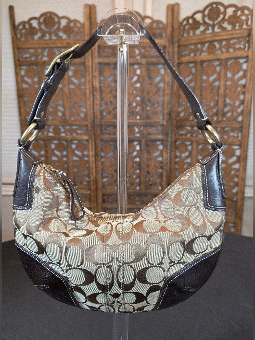 2007 Coach Signature Cresent Hobo